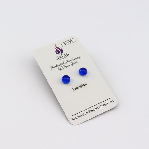 Handcrafted Glass Stud Earrings Lakeside - Arts and Heritage St. Albert