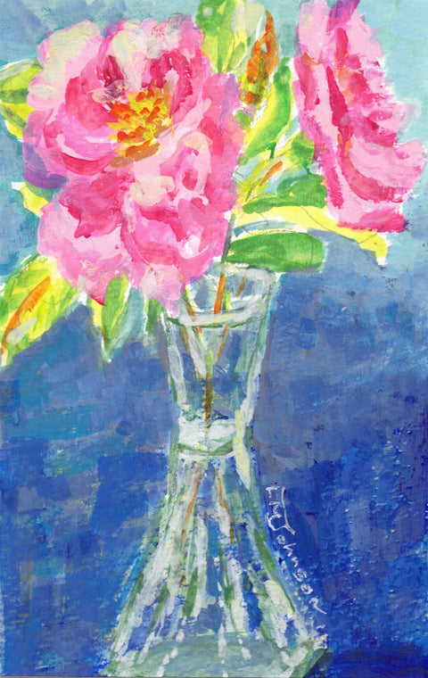 'Last Roses' Original Painting by Luise Mendler-Johnson - Arts and Heritage St. Albert