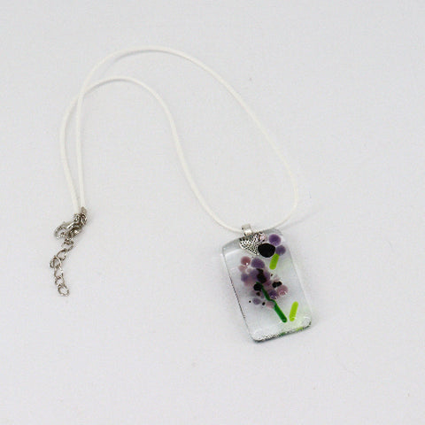 Lavender Fused Glass Necklace - Arts and Heritage St. Albert