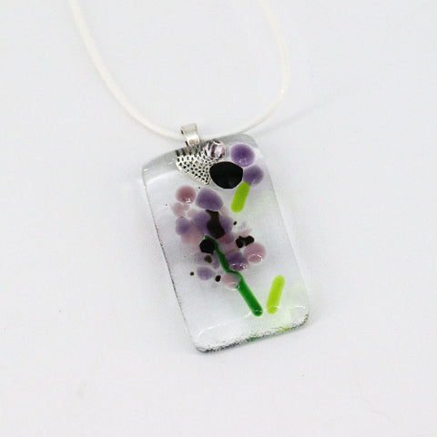 Lavender Fused Glass Necklace - Arts and Heritage St. Albert