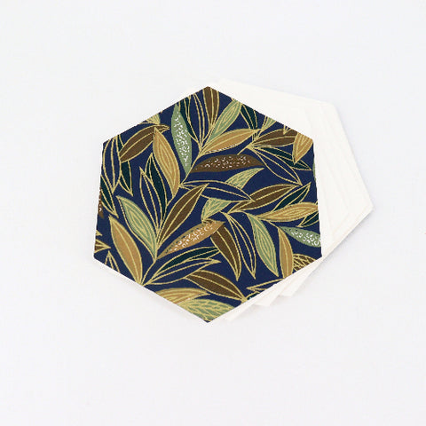'Leaves on Navy' Radial Sketchbook