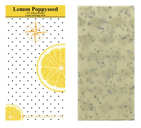 Lemon Poppy Seed Artisanal Chocolate Bar