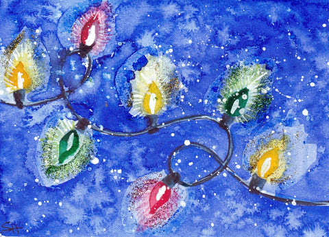 'Holiday Series' Original Art Card Lights - Arts and Heritage St. Albert