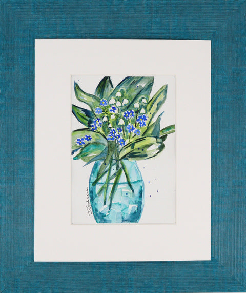'Lily of the Valley Sketch' Original Painting by Luise Mendler-Johnson