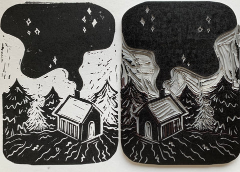 Printmaking – Linocut Art Cards + Prints - Arts and Heritage St. Albert