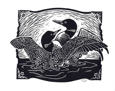 'Loon' Hand Print - Arts and Heritage St. Albert