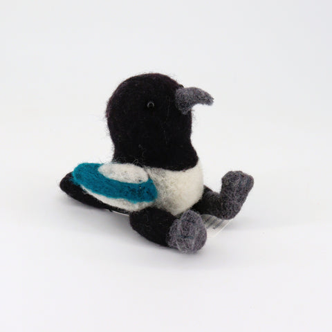 Felted Wildlife Sculptures Magpie - Arts and Heritage St. Albert