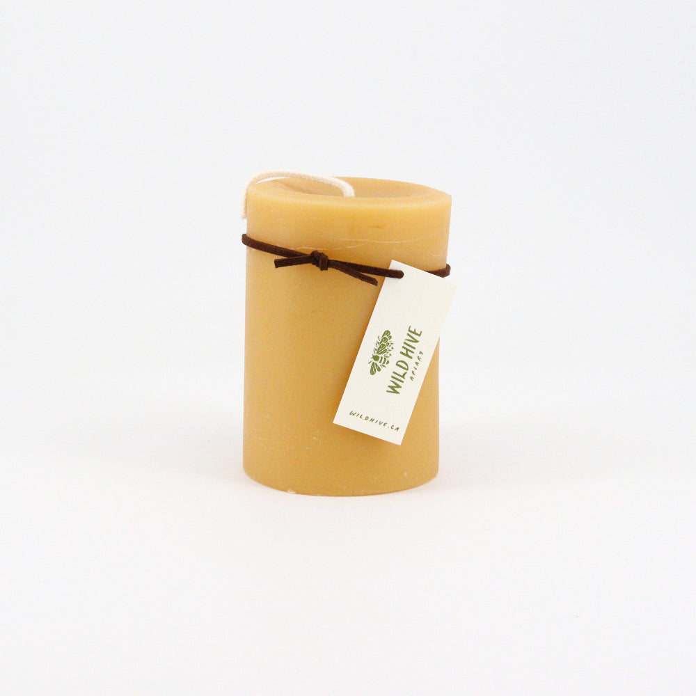 Medium Round Hand-Poured Beeswax Candle | Arts and Heritage