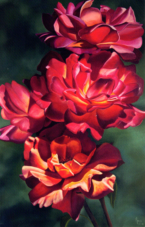 Floral Series Art Cards by Memory Roth Mid-Summer Glow, 4.25" x 7" - Arts and Heritage St. Albert