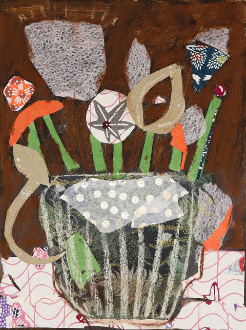 'Mod Collage' Original Mixed Media Painting by Meghana Gauthier