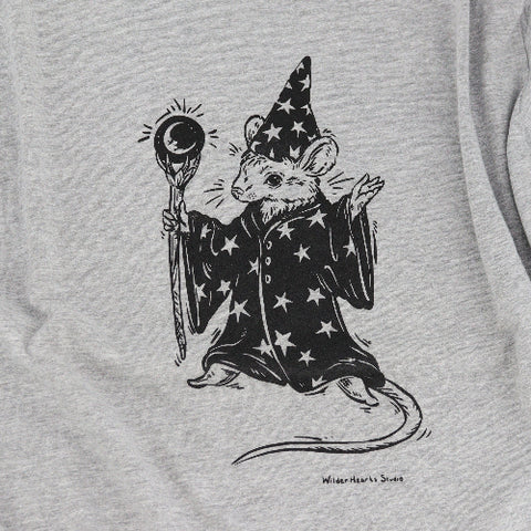 'Mouse Wizard' Hand Silkscreened Magical Creature T-Shirt - Arts and Heritage St. Albert