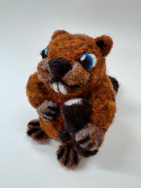 Needle Felted Beaver - Arts and Heritage St. Albert