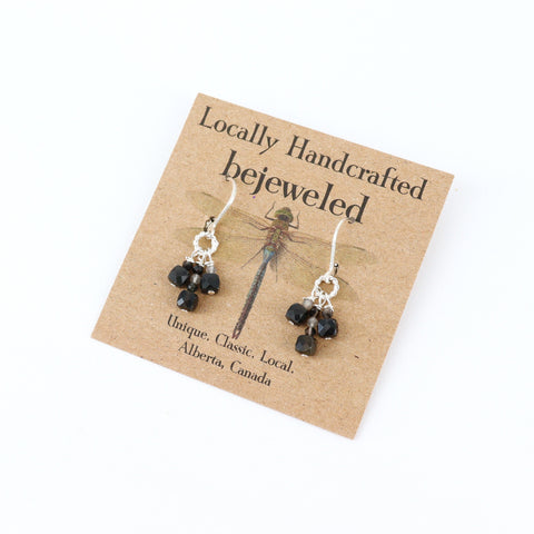 Handcrafted Obsidian and Sterling Silver Earrings - Arts and Heritage St. Albert