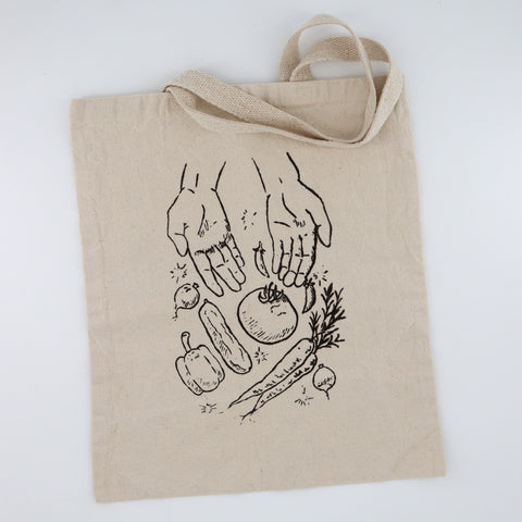 Block Printed Tote Bags by Hanna Dotzenroth