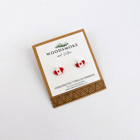 Oh Canada Stud Earrings Style 1 - Arts and Heritage St. Albert