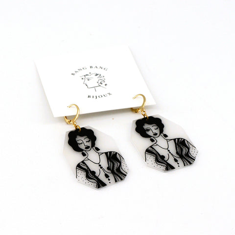 Painted Ladies Hand Painted Earrings Style 1 - Arts and Heritage St. Albert