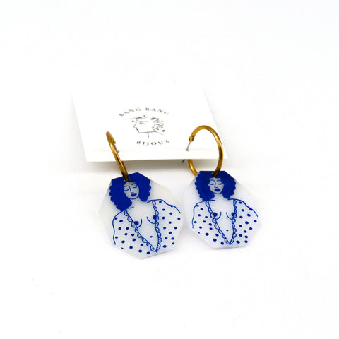 Painted Ladies Hand Painted Earrings Style 3 - Arts and Heritage St. Albert