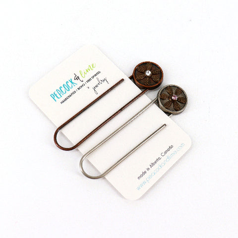 'Petals' Set of Two Paperclip Bookmark - Arts and Heritage St. Albert