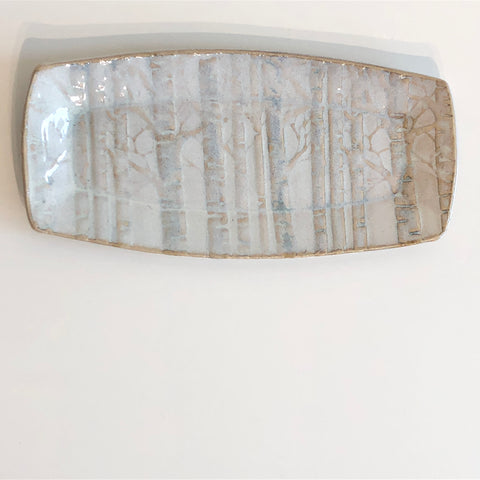 Platter With Tree Pattern
