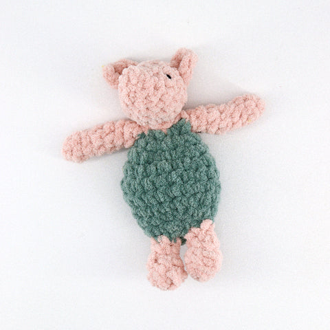 Crocheted d-d-dear Piglet 'Snuggler' - Arts and Heritage St. Albert