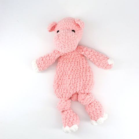 Crocheted Hippo 'Snuggler' - Arts and Heritage St. Albert