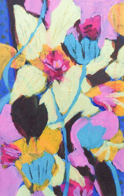 Expressive Floral Art Cards by Meghana Gauthier Pink & Teal - Arts and Heritage St. Albert