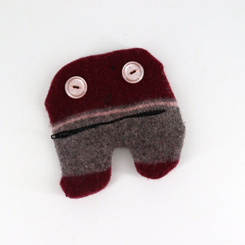 Zippered Upcycled Fabric Mouth Wallet Pluto - Arts and Heritage St. Albert
