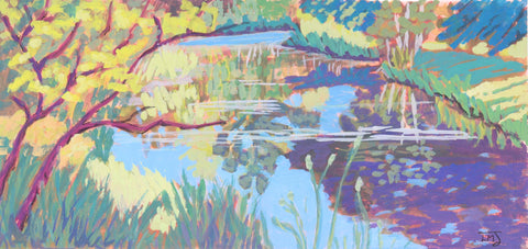 'Pond Reflections' Original Painting by Luise Mendler-Johnson