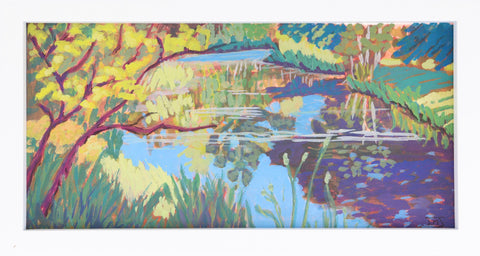 'Pond Reflections' Original Painting by Luise Mendler-Johnson