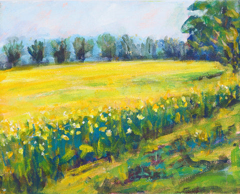 'Prairie Blaze' Acrylic Painting by Julie Daly - Arts and Heritage St. Albert