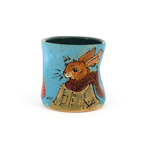 Colourful Illustrated Creature Cups Rabbit & Berries - Arts and Heritage St. Albert