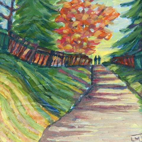 'Ravine Walk' Original Painting by Luise Mendler-Johnson - Arts and Heritage St. Albert