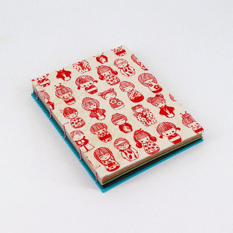 'Red Dolls' Coptic Stitched Sketchbook - Arts and Heritage St. Albert