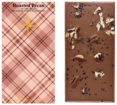 Roasted Pecan Artisanal Chocolate Bar