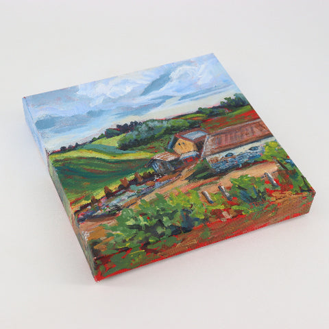 'Rolling Hills, Restless Skies'  Acrylic Painting by Julie Daly