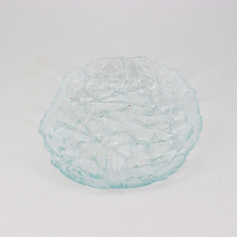 Shattered Ice Fused Glass Dish - Arts and Heritage St. Albert