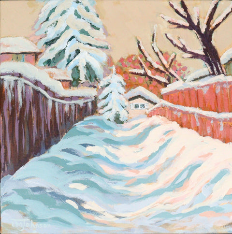 'Snow Day Original Painting by Luise Mendler-Johnson - Arts and Heritage St. Albert