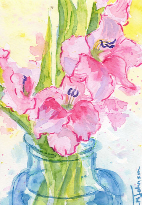 'So Glad' Original Painting by Luise Mendler-Johnson - Arts and Heritage St. Albert
