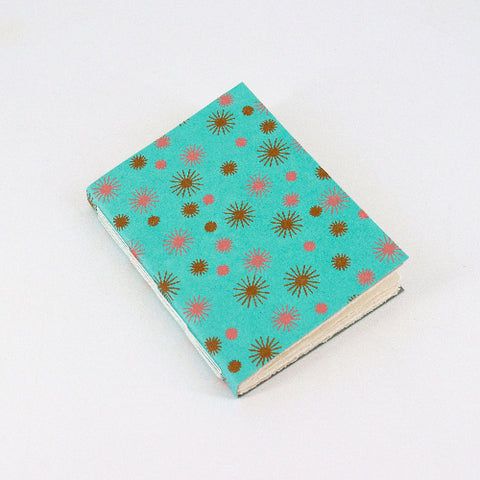 Small Soft Cover Watercolour & Mixed Media Sketchbook Stars on Teal - Arts and Heritage St. Albert