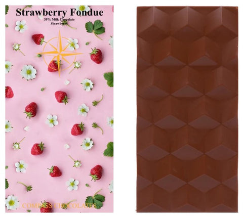 Strawberry Fondue Artisanal Chocolate Bar