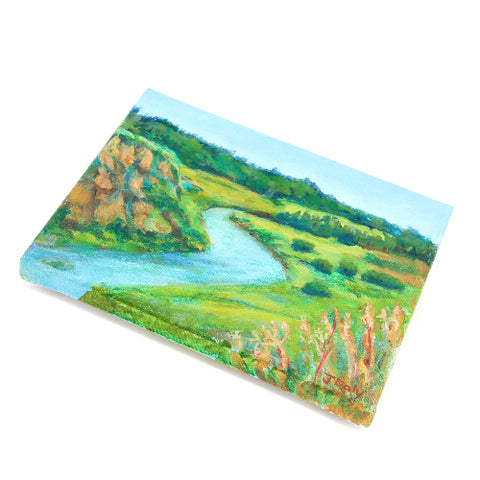 'Sturgeon Curves' Acrylic Painting by Julie Daly - Arts and Heritage St. Albert