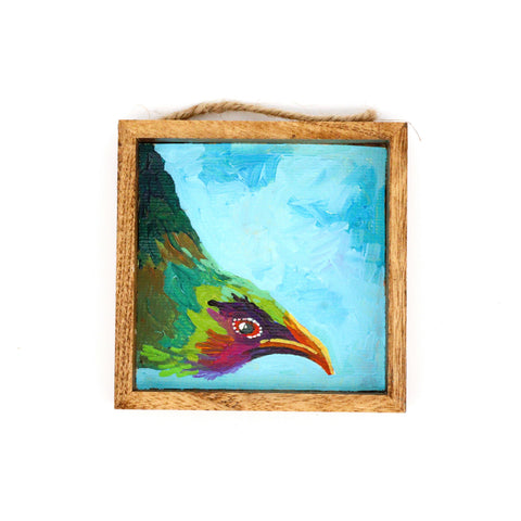 Framed Mini Original Acrylic Paintings 'Bird & Flowers'