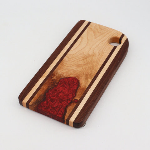 Small Handcrafted Mixed Wood and Resin Serving Boards Style 5 - Arts and Heritage St. Albert