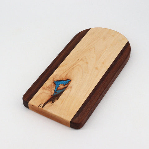 Small Handcrafted Mixed Wood and Resin Serving Boards Style 7 - Arts and Heritage St. Albert