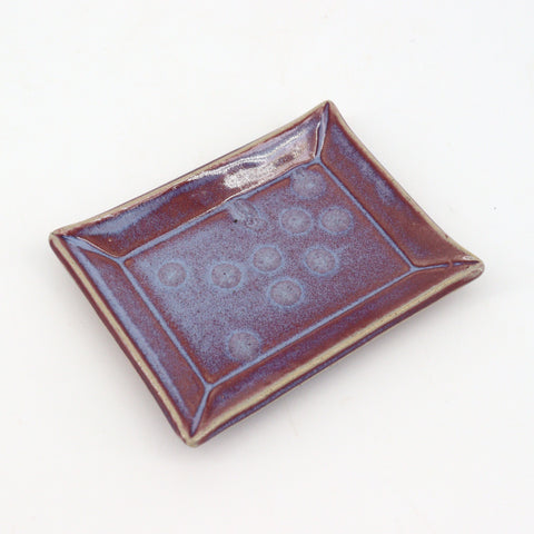 Medium Ceramic Soap Dish Purple Style 10 - Arts and Heritage St. Albert