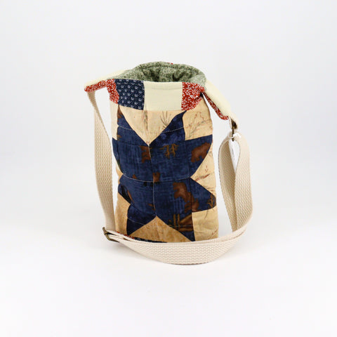 Patchwork Water Bottle Bag Style 3 - Arts and Heritage St. Albert