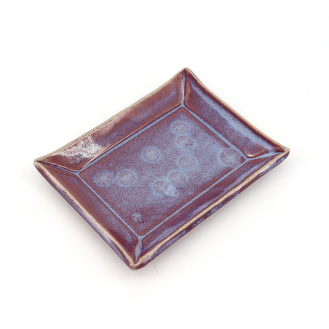 Medium Ceramic Soap Dish Purple Style 9 - Arts and Heritage St. Albert