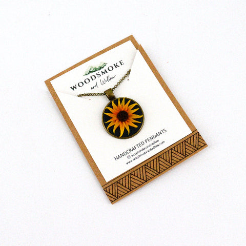 Sunflower Pendant Necklace - Arts and Heritage St. Albert