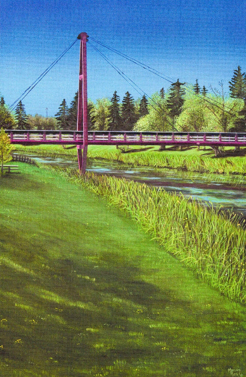 St. Albert Series Art Cards by Memory Roth The Children's Bridge, 4.5" x 7.25" - Arts and Heritage St. Albert