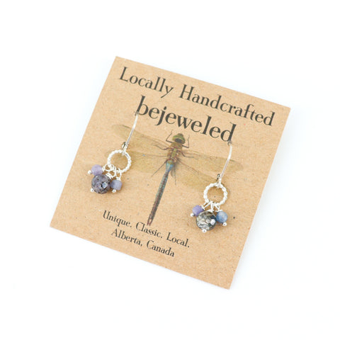 Handcrafted Tourmaline, Tanzanite and Sapphire Sterling Silver Earrings - Arts and Heritage St. Albert
